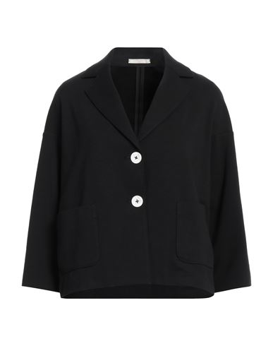 Circolo 1901 Woman Blazer Black Size 4 Cotton, Lycra