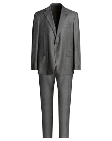 Shop Caruso Man Suit Grey Size 50 Wool