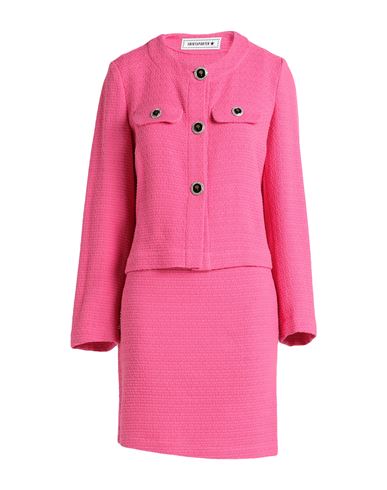 Shop Shirtaporter Woman Suit Fuchsia Size 8 Cotton In Pink