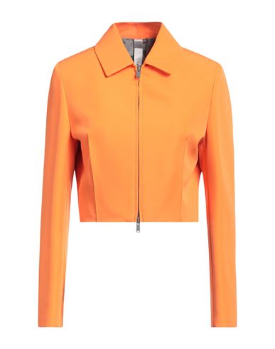 Shop Hevo Hevò Woman Blazer Orange Size 6 Polyester, Elastic Fibres
