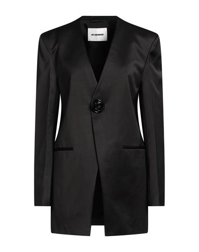 Jil Sander Woman Blazer Black Size 6 Cotton