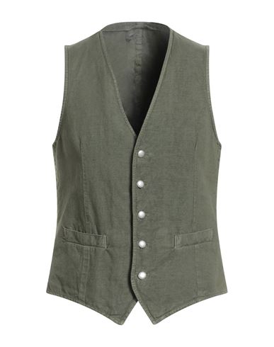 L.b.m 1911 L. B.m. 1911 Man Tailored Vest Military Green Size 46 Cotton, Linen In Green