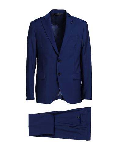 Paoloni Man Suit Blue Size 44 Virgin Wool, Mohair Wool