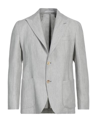 Eleventy Man Blazer Light Grey Size 40 Linen, Baby Cashmere