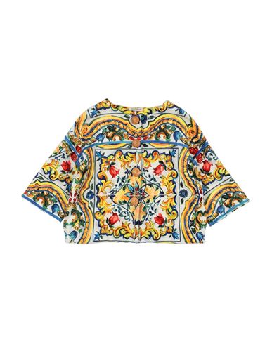 Dolce & Gabbana Toddler Girl Jacket Yellow Size 5 Cotton, Elastane In Yellow