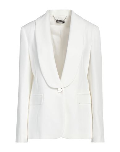 Shop Liu •jo Woman Blazer White Size 8 Polyester, Elastane
