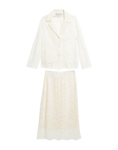 Shop Shirtaporter Woman Suit Cream Size 8 Cotton, Viscose, Nylon In White