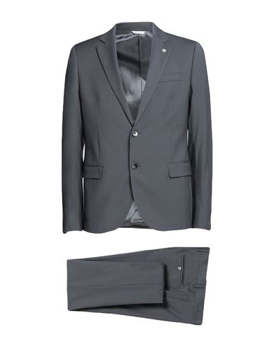 Manuel Ritz Man Suit Lead Size 42 Wool, Elastane In Grey