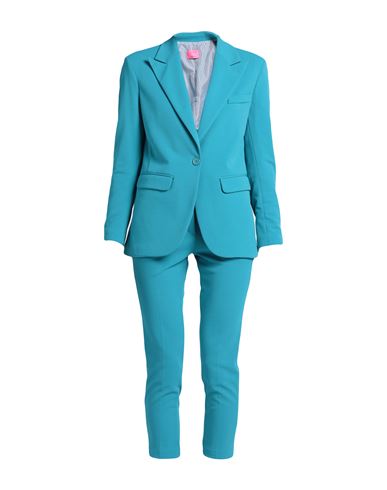Shop Merci .., Woman Suit Turquoise Size 10 Polyester, Viscose, Elastane In Blue