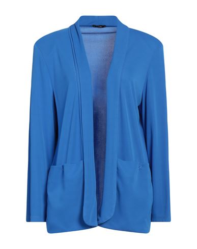 Hanita Woman Blazer Bright Blue Size 10 Polyester, Elastane