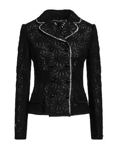 Shop Dolce & Gabbana Woman Blazer Black Size 4 Wool, Virgin Wool, Polyamide