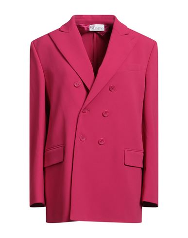 Red Valentino Woman Blazer Fuchsia Size 6 Acetate, Viscose, Elastane In Pink
