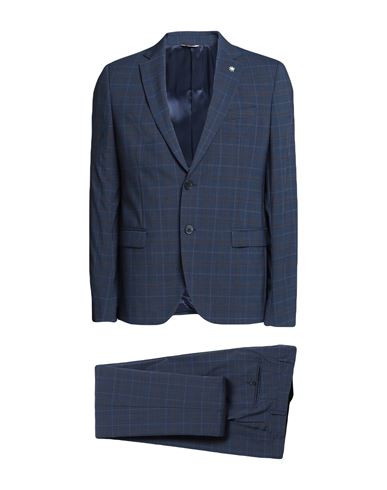 Manuel Ritz Man Suit Navy Blue Size 44 Virgin Wool, Polyester, Elastane