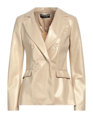 Chiara Boni La Petite Robe Woman Blazer Gold Size 4 Polyamide, Elastane