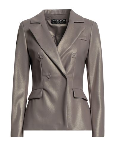 Chiara Boni La Petite Robe Woman Blazer Khaki Size 4 Polyamide, Elastane In Gray
