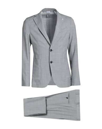 Manuel Ritz Man Suit Light Grey Size 40 Wool, Elastane