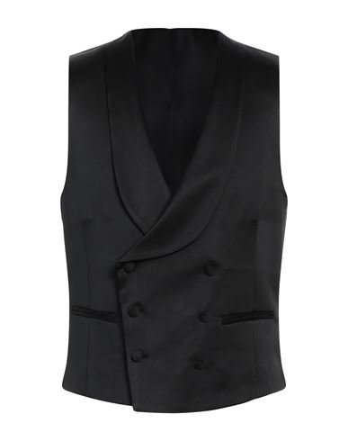 Shop Paoloni Man Tailored Vest Black Size 44 Polyester
