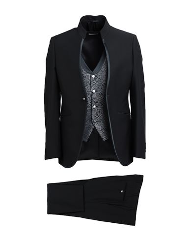 1911 Lubiam Cerimonia Man Suit Black Size 38 Wool, Viscose