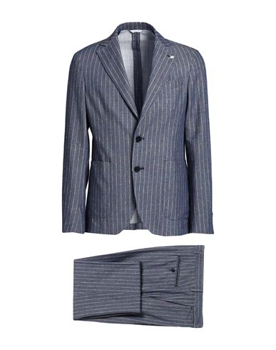 Manuel Ritz Man Suit Blue Size 40 Cotton, Acrylic, Polyamide