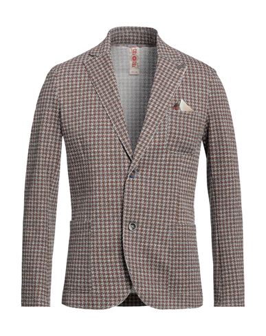 Bob Man Blazer Cocoa Size 40 Cotton, Polyester, Elastane In Brown