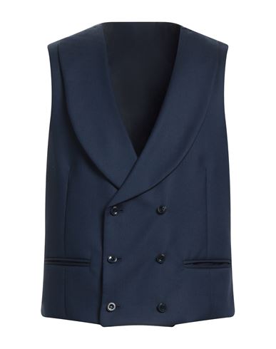 Shop Reporter Man Tailored Vest Navy Blue Size 44 Virgin Wool