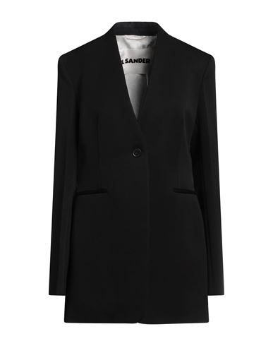 Jil Sander Woman Blazer Black Size 6 Wool