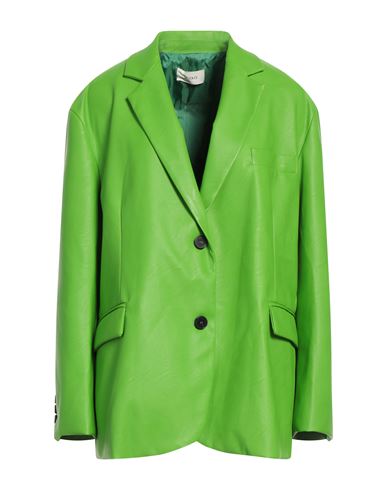 VICOLO VICOLO WOMAN BLAZER GREEN SIZE ONESIZE POLYESTER, POLYURETHANE