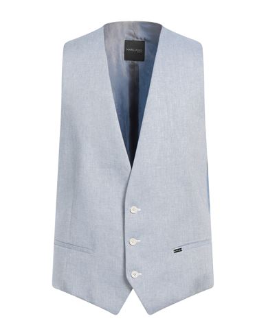 Marciano Man Tailored Vest Light Blue Size 42 Linen, Cotton