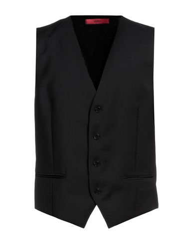 Shop Hugo Boss Boss  Man Tailored Vest Black Size 42 Virgin Wool