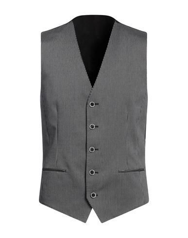 Dolce & Gabbana Man Tailored Vest Lead Size 42 Cotton, Virgin Wool, Elastane In Grey