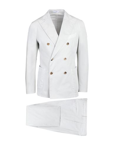 Boglioli Man Suit Light Grey Size 44 Cotton, Elastane