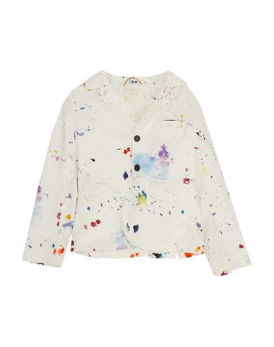 Max & Lola Toddler Boy Blazer White Size 6 Cotton, Elastane In White