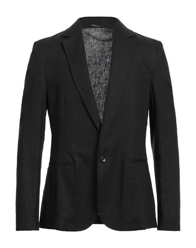 Daniele Alessandrini Homme Man Blazer Black Size 40 Linen, Viscose