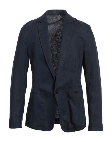 Daniele Alessandrini Homme Man Blazer Navy Size 40 Linen, Viscose