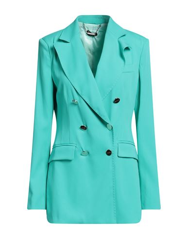 Shop Liu •jo Woman Blazer Turquoise Size 8 Viscose, Polyester, Elastane In Blue