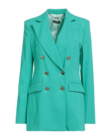 Liu •jo Better Woman Blazer Emerald Green Size 2 Viscose, Polyester, Elastane In Green