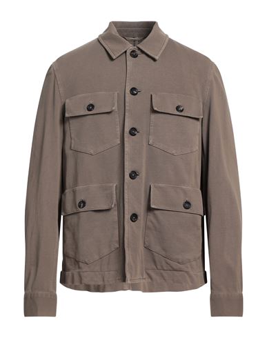 Circolo 1901 Man Shirt Khaki Size L Cotton, Elastane In Beige