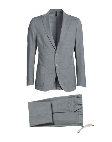 Santaniello Man Suit Grey Size 38 Polyester, Wool, Elastane