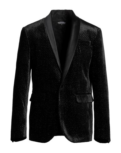 Shop Dsquared2 Man Blazer Black Size 42 Viscose, Polyamide, Silk