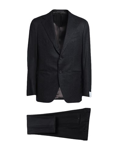 Caruso Man Suit Steel Grey Size 40 Wool