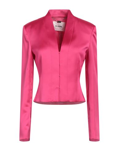 Blugirl Blumarine Woman Blazer Fuchsia Size 6 Polyester, Elastane In Pink