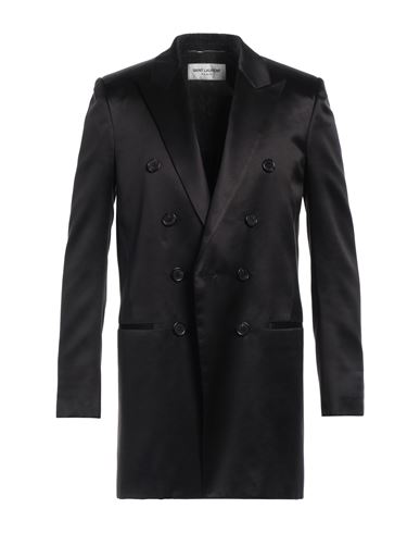 Saint Laurent Man Blazer Black Size 42 Silk, Wool