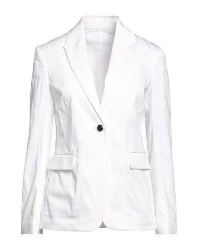 Breras Milano Woman Blazer White Size 6 Cotton, Elastane
