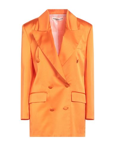 Nineminutes Woman Blazer Orange Size 8 Polyester, Elastane