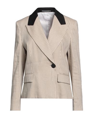 Merci Italia Woman Blazer Ivory Size 8 Linen, Rayon, Cotton, Elastane In White