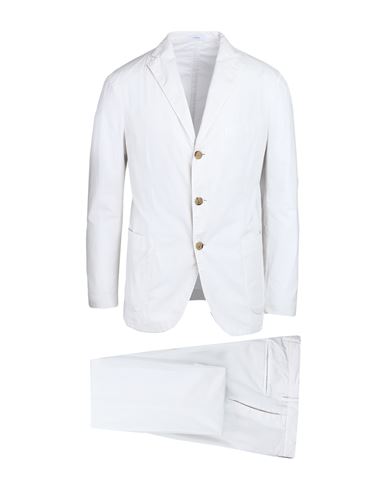 Boglioli Man Suit White Size 42 Cotton, Elastane