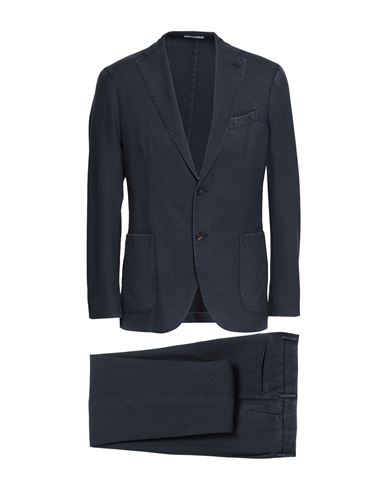 Boglioli Man Suit Navy Blue Size 44 Virgin Wool