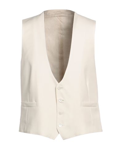 Lardini Man Tailored Vest Ivory Size 36 Wool, Mohair Wool, Silk In White