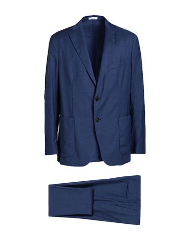 Boglioli Man Suit Navy Blue Size 46 Virgin Wool, Lyocell, Elastane