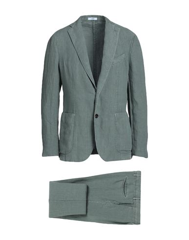 Boglioli Man Suit Sage Green Size 42 Linen